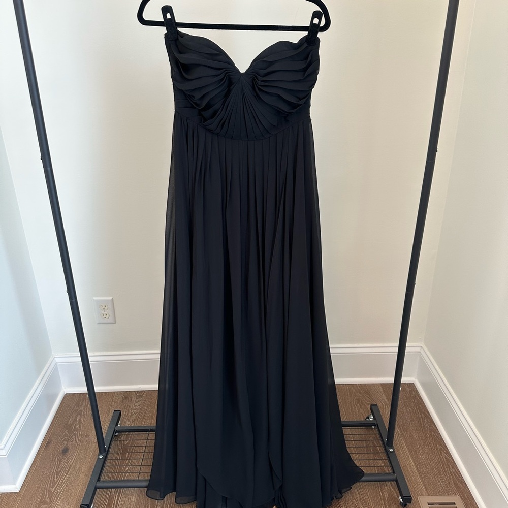 Jenny Yoo Black Strapless Gown
